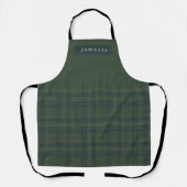 Personalisiert Name Green Buffalo Tartan Kariert Schürze (Vorderseite)