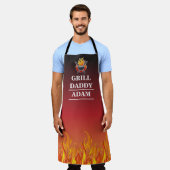 Personalisiert Name Grill Daddy GRILLEN für Grille Schürze (Getragen)