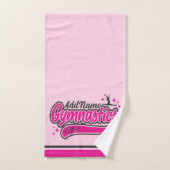 Personalisiert NAME Gymnast Split Leap Gymnastik Badhandtuch Set (Handtuch)