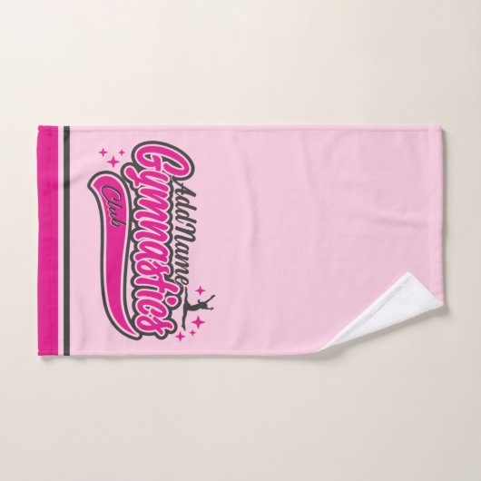 Personalisiert NAME Gymnast Split Leap Gymnastik Badhandtuch Set (Handtuch)