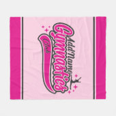 Personalisiert NAME Gymnast Split Leap Gymnastik Fleecedecke (Vorderseite (Horizontal))