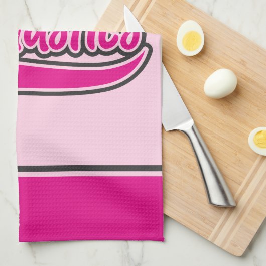 Personalisiert NAME Gymnast Split Leap Gymnastik Geschirrtuch (Viertel Falte)