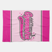 Personalisiert NAME Gymnast Split Leap Gymnastik Geschirrtuch (Horizontal)