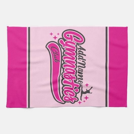 Personalisiert NAME Gymnast Split Leap Gymnastik Geschirrtuch (Horizontal)