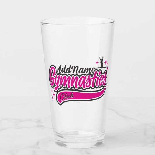 Personalisiert NAME Gymnast Split Leap Gymnastik Glas (Vorderseite)