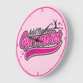 Personalisiert NAME Gymnast Split Leap Gymnastik Große Wanduhr (Winkel)