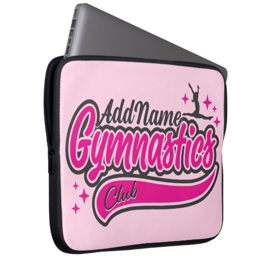 Personalisiert NAME Gymnast Split Leap Gymnastik Laptopschutzhülle (Vorne Rechts)