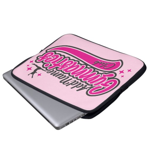 Personalisiert NAME Gymnast Split Leap Gymnastik Laptopschutzhülle (Vorne Knopf)