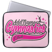 Personalisiert NAME Gymnast Split Leap Gymnastik Laptopschutzhülle (Vorderseite)