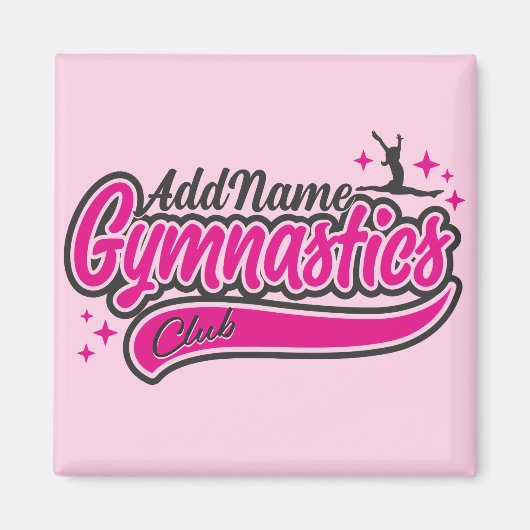 Personalisiert NAME Gymnast Split Leap Gymnastik Magnet (Vorne)