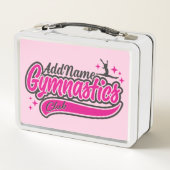 Personalisiert NAME Gymnast Split Leap Gymnastik Metall Brotdose (Rückseite)