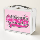 Personalisiert NAME Gymnast Split Leap Gymnastik Metall Brotdose (Vorderseite)