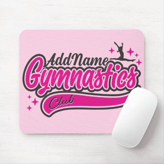 Personalisiert NAME Gymnast Split Leap Gymnastik Mousepad (Mit Mouse)