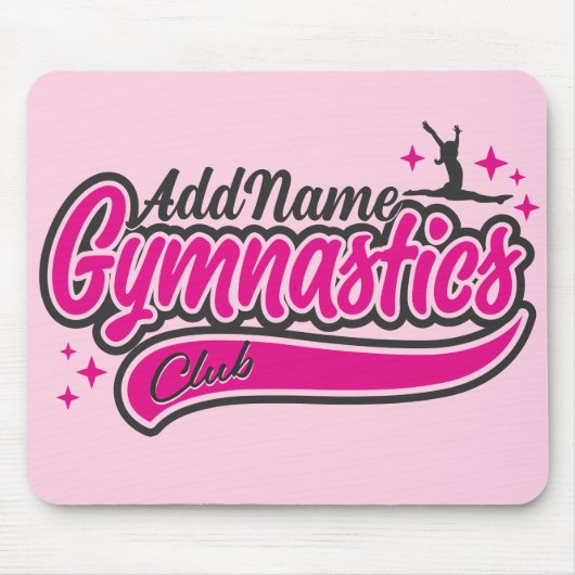 Personalisiert NAME Gymnast Split Leap Gymnastik Mousepad (Vorne)