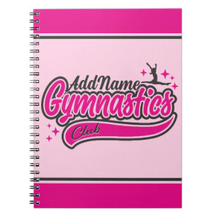 Personalisiert NAME Gymnast Split Leap Gymnastik Notizblock