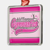 Personalisiert NAME Gymnast Split Leap Gymnastik Ornament Aus Metall (Links)
