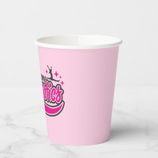 Personalisiert NAME Gymnast Split Leap Gymnastik Pappbecher (Links)