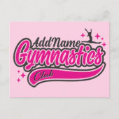 Personalisiert NAME Gymnast Split Leap Gymnastik Postkarte (Vorderseite)