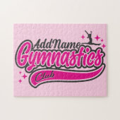 Personalisiert NAME Gymnast Split Leap Gymnastik Puzzle (Horizontal)