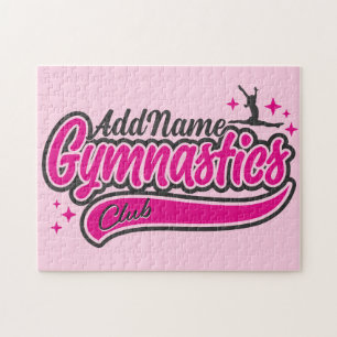 Personalisiert NAME Gymnast Split Leap Gymnastik Puzzle