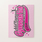 Personalisiert NAME Gymnast Split Leap Gymnastik Puzzle (Vertikal)
