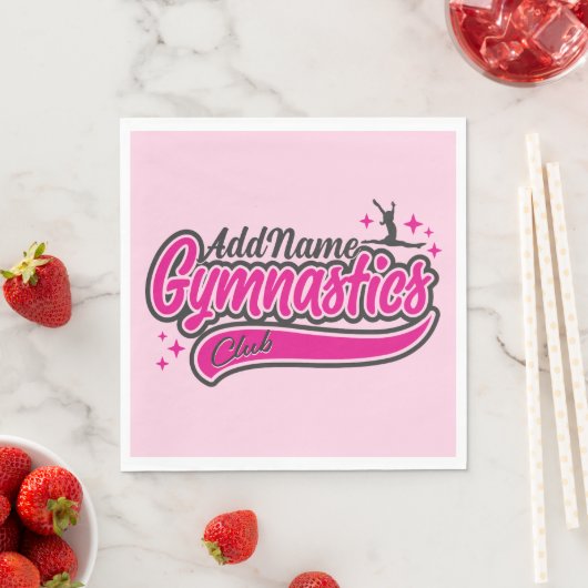 Personalisiert NAME Gymnast Split Leap Gymnastik Serviette (Beispiel)