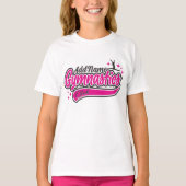 Personalisiert NAME Gymnast Split Leap Gymnastik T-Shirt (Vorderseite)