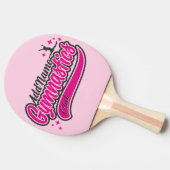 Personalisiert NAME Gymnast Split Leap Gymnastik Tischtennis Schläger (Seitenansicht)