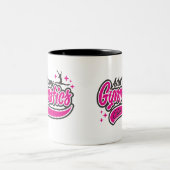 Personalisiert NAME Gymnast Split Leap Gymnastik Zweifarbige Tasse (Mittel)