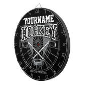 Personalisiert NAME Hockey Player Stick Puck Team Dartscheibe (Vorderseite rechts)