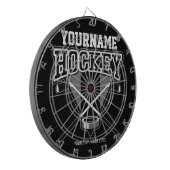 Personalisiert NAME Hockey Player Stick Puck Team Dartscheibe (Vorderseite Links)