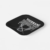 Personalisiert NAME Hockey Player Stick Puck Team Pappteller (Gewinkelt)