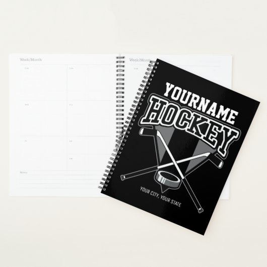 Personalisiert NAME Hockey Player Stick Puck Team Planer (Anzeige)