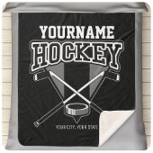 Personalisiert NAME Hockey Player Stick Puck Team Sherpadecke