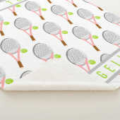 Personalisiert Name I Liebe Tennisschläger und Bal Sherpadecke (3/4)