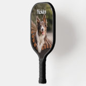 Personalisiert Name Ihr Hund Foto Pickleball Schläger (Links)