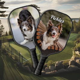 Personalisiert Name Ihr Hund Foto Pickleball Schläger