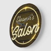 Personalisiert NAME Imitate Neon Sign Schönheitssa Große Wanduhr (Winkel)