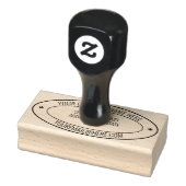 Personalisiert Name Info Adresse Oval Rubber Brief Gummistempel (Stempel)