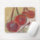 Personalisiert Name Initials Retro Hand Drawn Cher Mousepad (Mit Mouse)