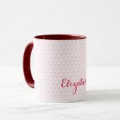 Personalisiert Name Kaffeemaschine Tasse - Rosa (Vorderseite Links)