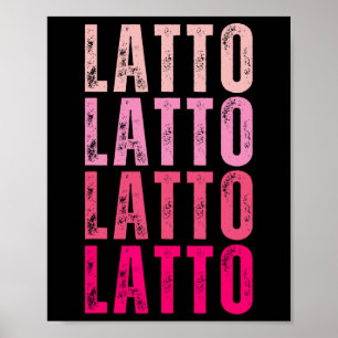 Personalisiert Name Latto I Liebe Latto Vintag Poster