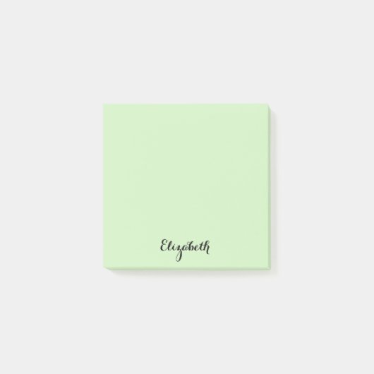 Personalisiert Name Light Green Zuhause Office Bus Post-it Klebezettel (Vorderseite)