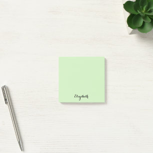 Personalisiert Name Light Green Zuhause Office Bus Post-it Klebezettel