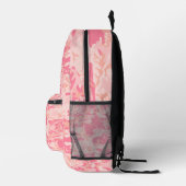 Personalisiert Name Light Pink Camouflage Bedruckter Rucksack (Rechts)