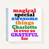 Personalisiert Name Magic Gratitude Notebook Notizblock (Vorderseite)