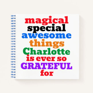 Personalisiert Name Magic Gratitude Notebook Notizblock