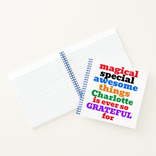 Personalisiert Name Magic Gratitude Notebook Notizblock (Innenseite)