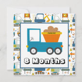 Personalisiert Name Monatliche Meilensteine-Markie Einladung (Rückseite)