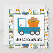 Personalisiert Name Monatlicher Meilenstein Marker Einladung (Rückseite)